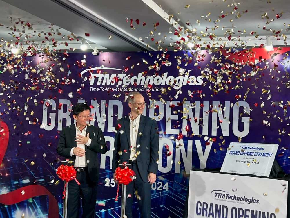 TTM Technologies celebrated the grand opening of Its first PCB manufacturing facility in Malaysia